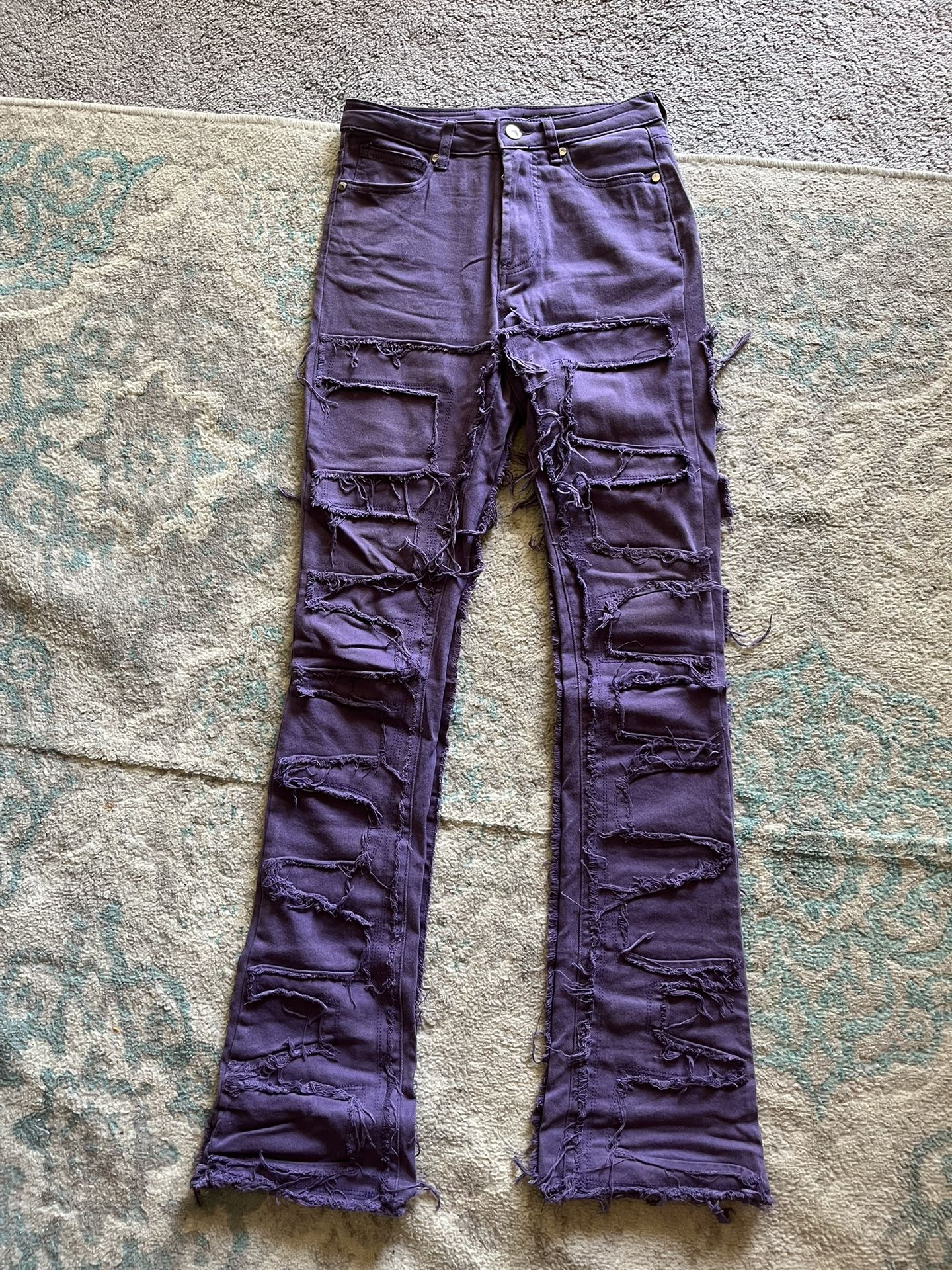 Rockstar Brand Purple Distressed Jeans
