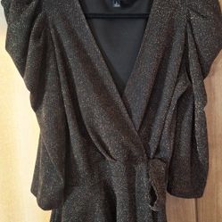 Long Sleeve Sparkly Blouse 