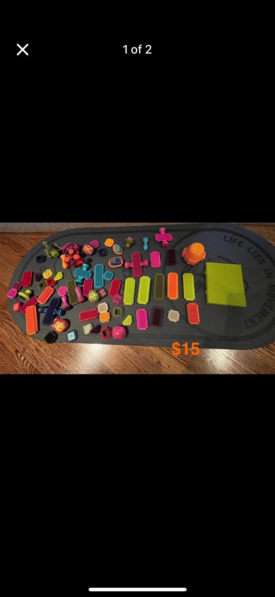 Bristle blocks plus magnet fishing sets