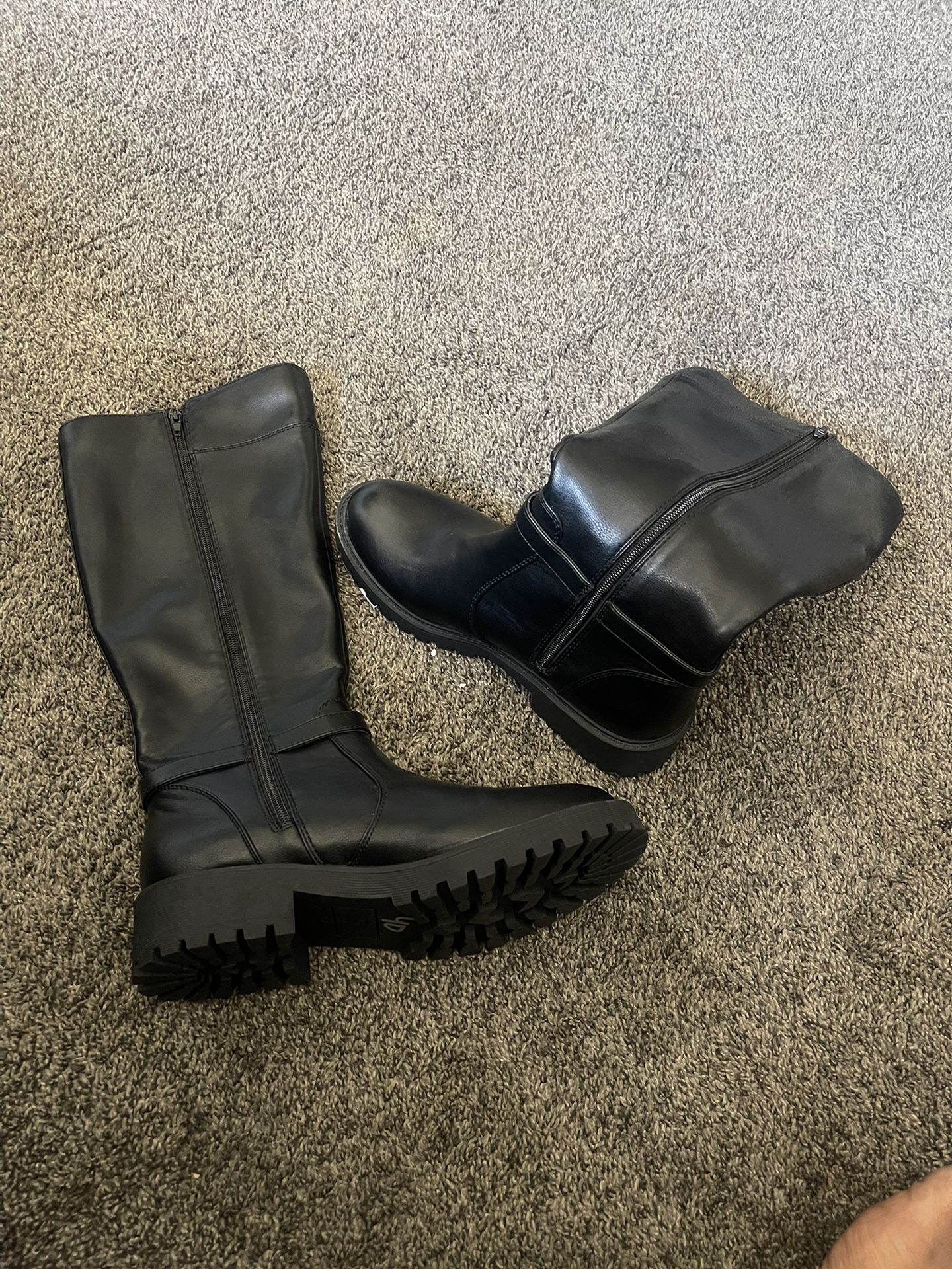 Woman’s Leather Boots And Jacket