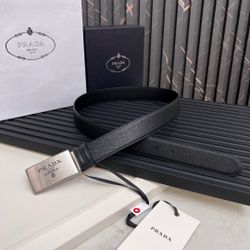 Prada Saffiano Belt With Box New 