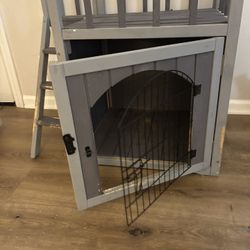 wooden two story doghouse 