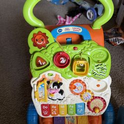 Sit to Stand Baby Walker, Activity Center with Music and Light, Activity Table for Toddlers, Push Toys for Babies Learning to Walk, Early Education To