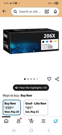 206X Toner Cartridges 4 Pack for Laser Jet M283cdw M283fdw M255dw Compatible for HP 206X 206A W2110X Compatible with Color Laser Jet Pro MFP M283fdw M
