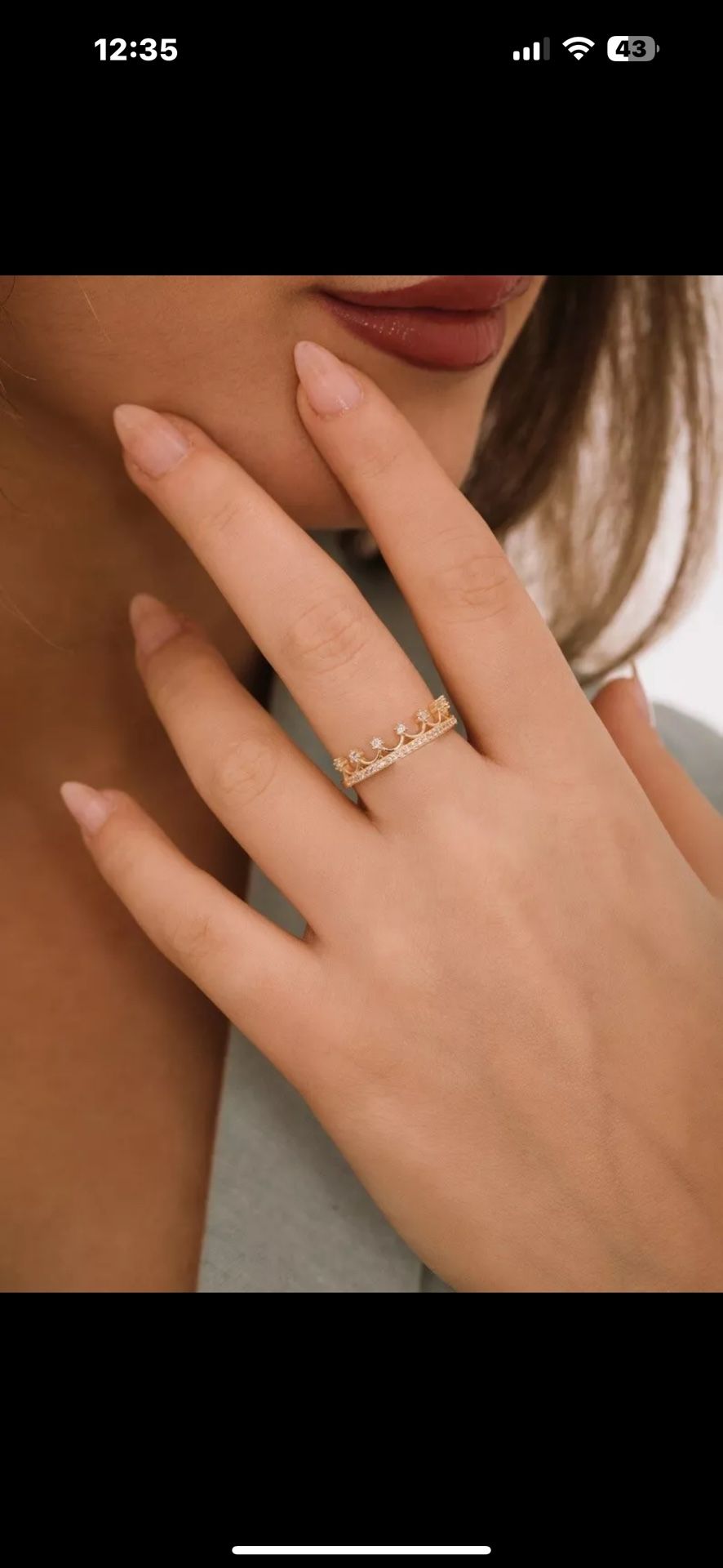 Crown Diamond Ring