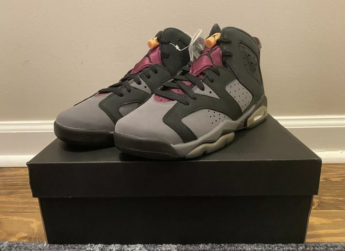 Air Jordan 6 Retro "Bordeaux" Black/Bordeaux Graphite (384665-063) - Sz 6.5Y GS