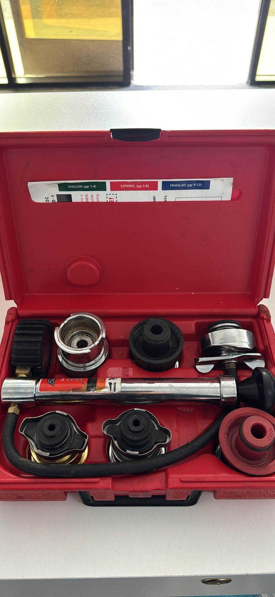 Snap On Tools SVTS272 Cooling System Pressure Test Set