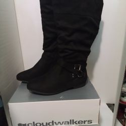 Avenue Cloudwalkers Black Suede Boots- Size 10 W