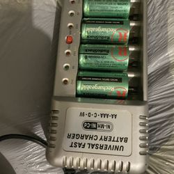 Rechargeable  Batteries And Charger 