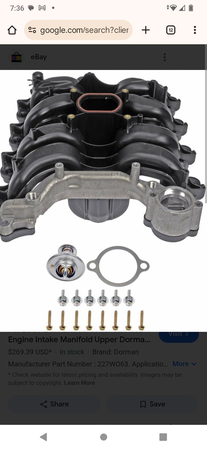 Ford Grown Vic, Grand Marquis And Lincoln Town Car Intake Manifold 