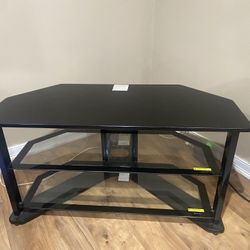 Modern Glass TV Stand / Entertainment Center – Excellent Condition