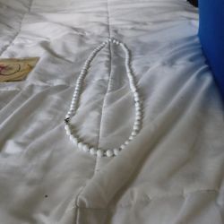 Natural White Opal Smooth Necklace, 8mm White Opal Gemstone Beads, Beautiful Quality Opal Beads Necklace, opal jewelry