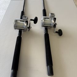 2 Custom Cousins HS832 12 -25 Lb Rods With Reels