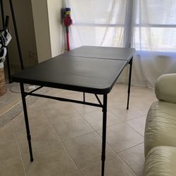 4 Foot Fold-in-Half Adjustable Indoor Outdoor Table
