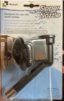 Richell Pet Sipper Nozzle Designed For Use With Most Water Bottles 2.6x4.3 x 4.7