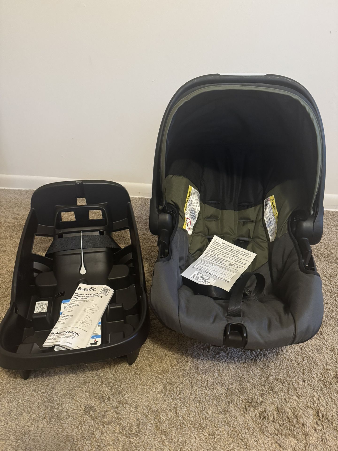 Evenflo Infant Car Seat with Base –Never Used