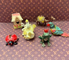 Vintage Collectible Trinket Boxes Lot