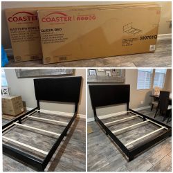 Queen And King Black Fux Leather Bed 