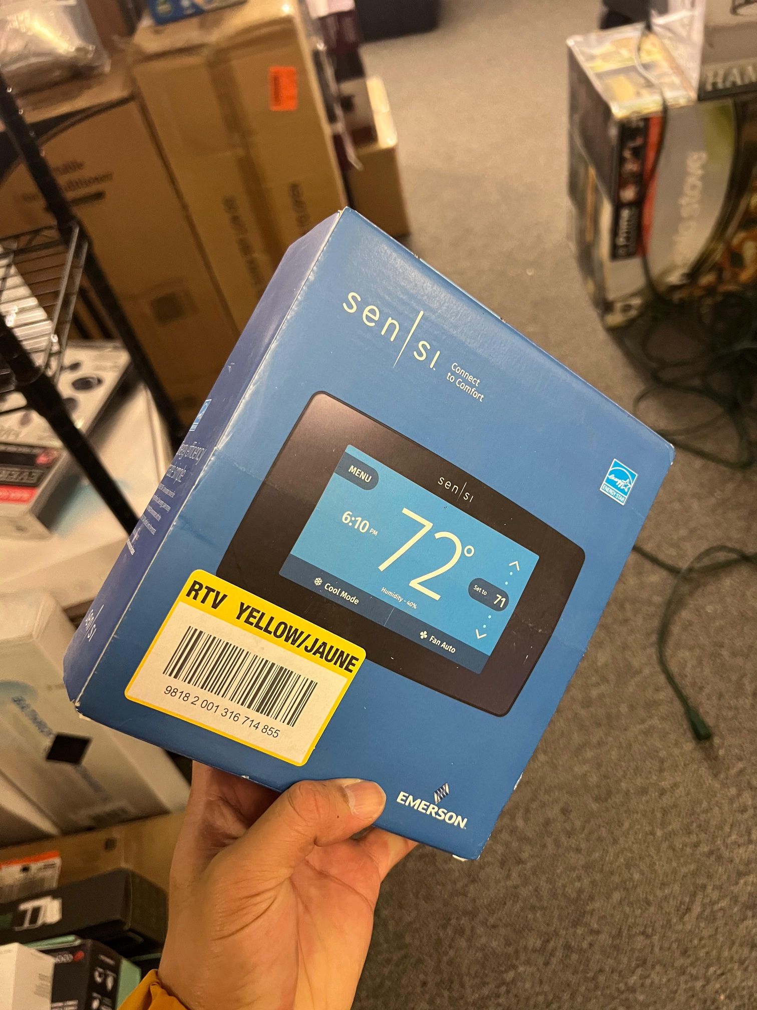 Emerson Sensi Touch Smart Thermostat. 