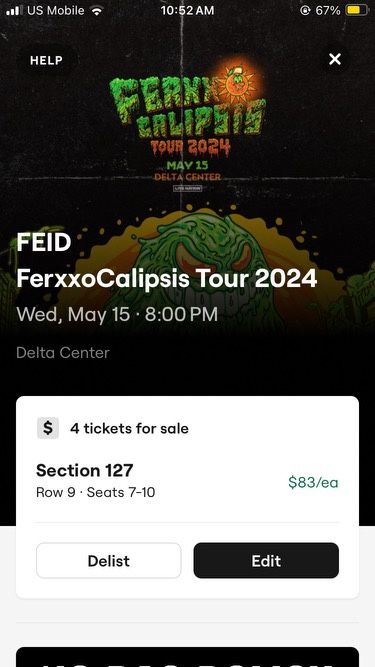 Feid Ferxxo Calipsis Tickets Salt Lake City Utah