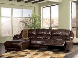 3 Piece Leather Reclining Sectional With Chaise