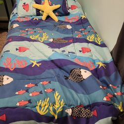 Twin Bed with Mattress and Bedding 