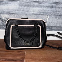 Kate Spade Black & Blush Leather Satchel