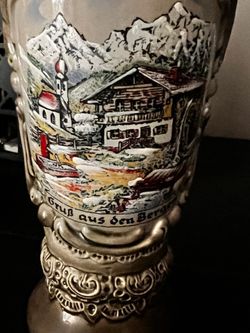 Vintage German beer glass