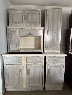 New Gray kitchen set/gabinetes de cocina gris nueva