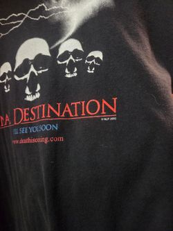 original vintage 2000 Final Destination movie promotional t-shirt
