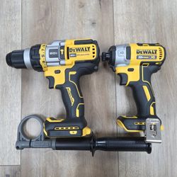 NEW DeWalt 20V Flexvolt Brushless 3-Speed Hammer Drill & XR 3-Speed Impact Driver Combo TOOLS ONLY