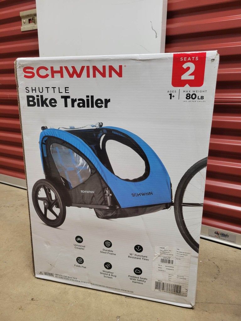 Schwinn Shuttle foldable bike
trailer 2
passengers