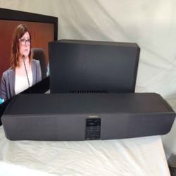 onkyo virtual surround sound system Soundbar and Subwoofer model phc-5sw/ no remote control