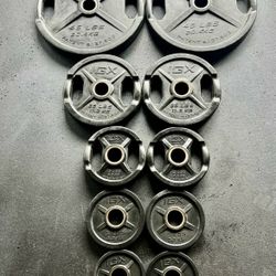 Rubber Coated Olympic Weights For Home Gym Weight Set