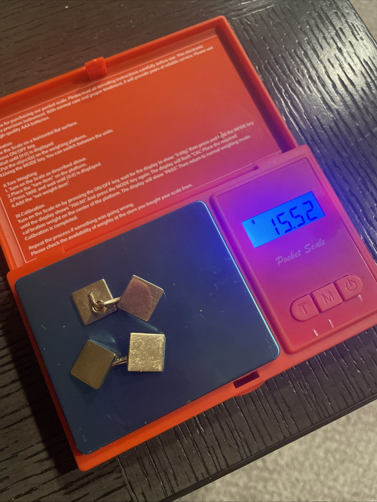 14k Gold Cufflinks 15.52 Grams