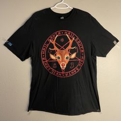 Hail Santa Men’s XL Black Gildan Christmas Shirt Cotton Graphic Tee Shirt