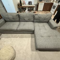 Grey couch with chaise