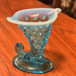 Fenton blue hobnail glass