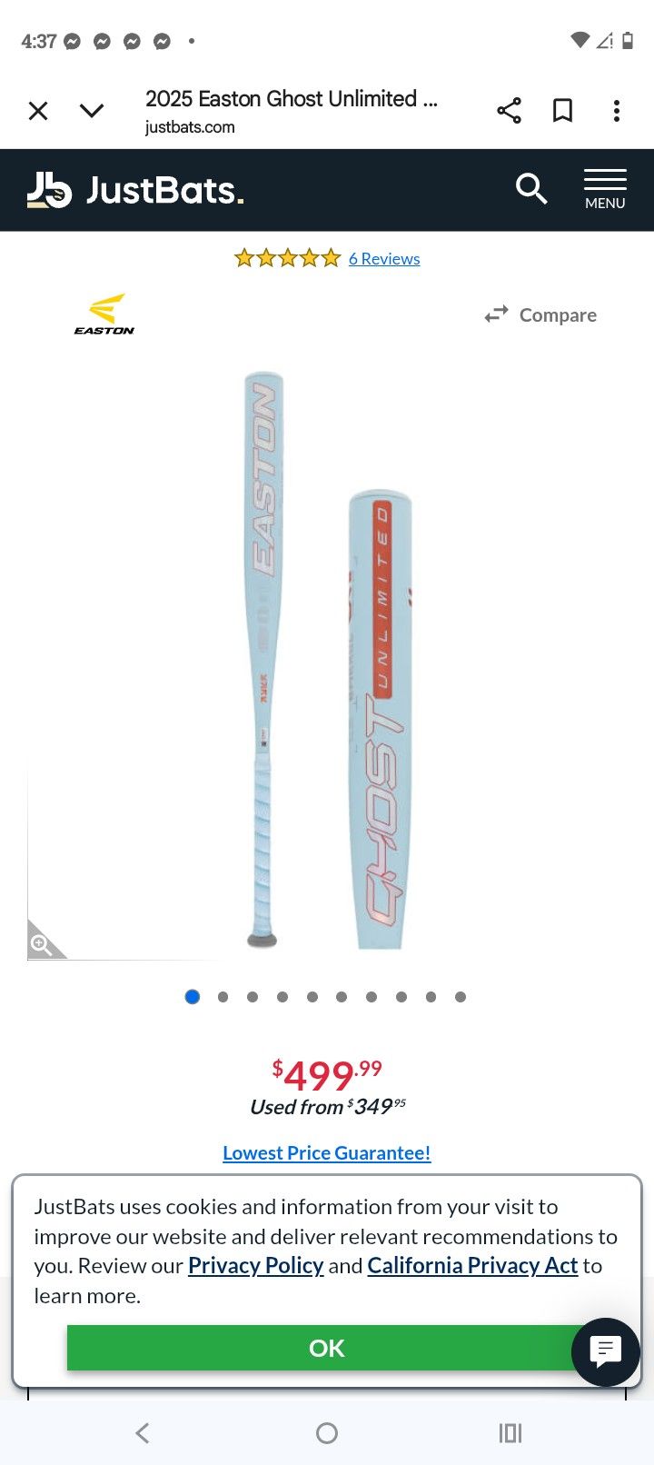 2025 Easton Ghost Bat Brand New In Plastic Still