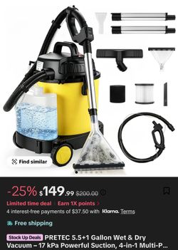PRETEC  5.5+1 Gallon wet and dry vacuum