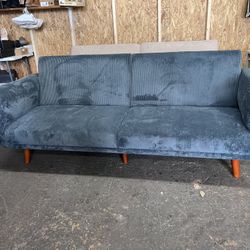 New Corduroy Futon Sofa Bed Blue Color Dimensions Pictures 