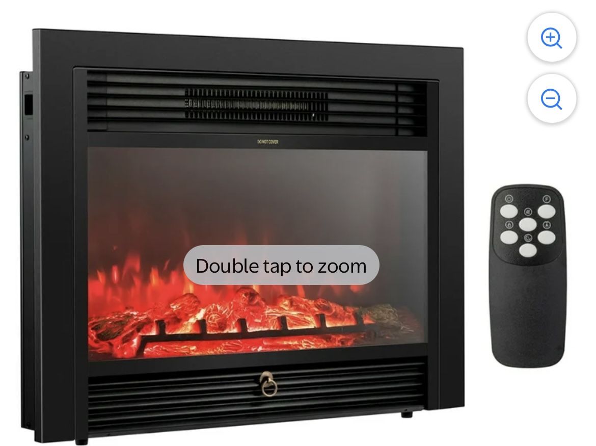 XtremepowerUS 28.5 in. W 5,200 BTU Embedded Electric Fireplace Insert Heater