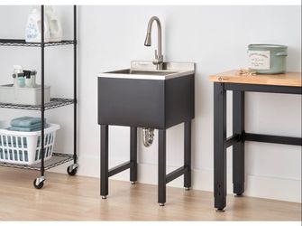 NEW TRINITY UTILITY SINK WITH FAUCET INCLUIDED