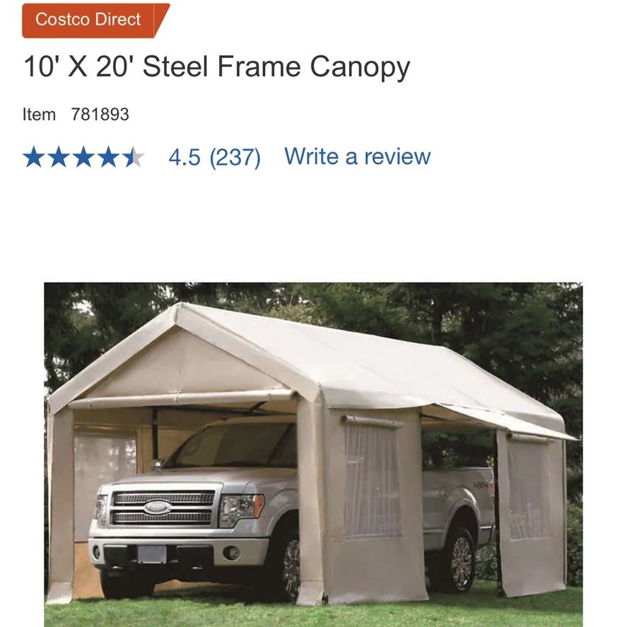 10 x20 Steel Frame Canopy From Costco for Sale in Westminster CA OfferUp