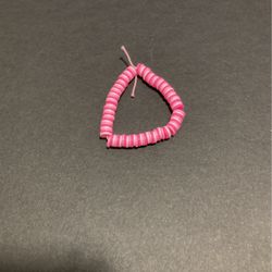Pink Clay Bead Bracelet