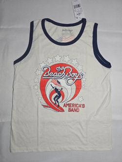 The Beach Boys America's Band White Graphic Tank Top Size Large