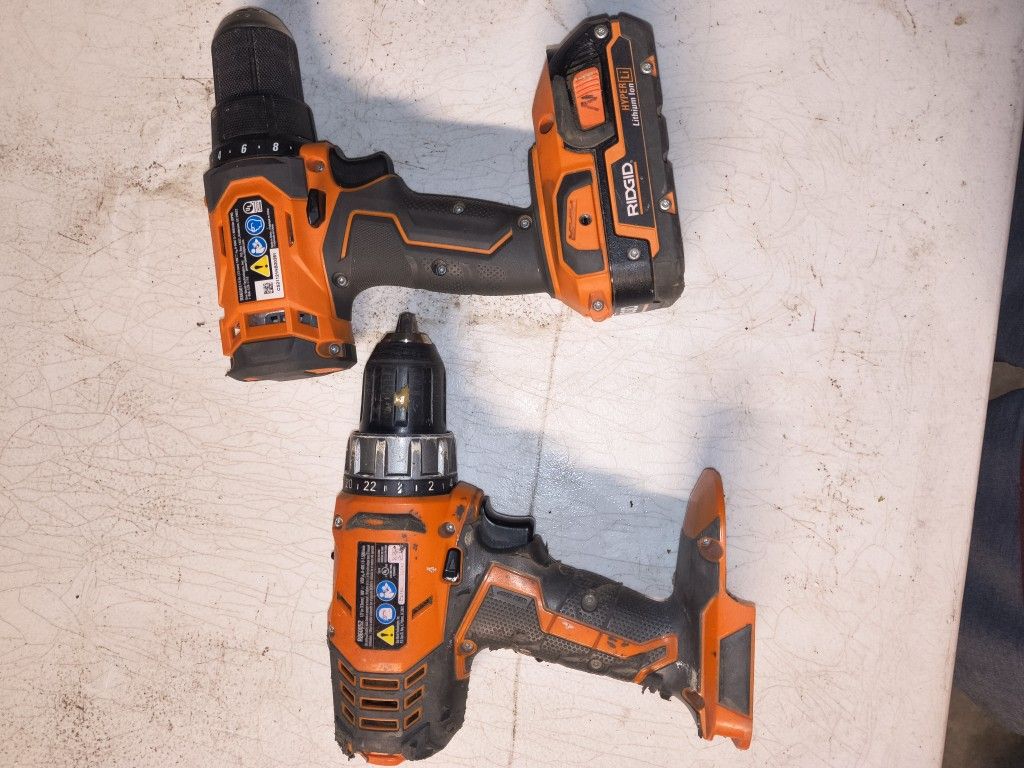 Ridgid Drills And Battery