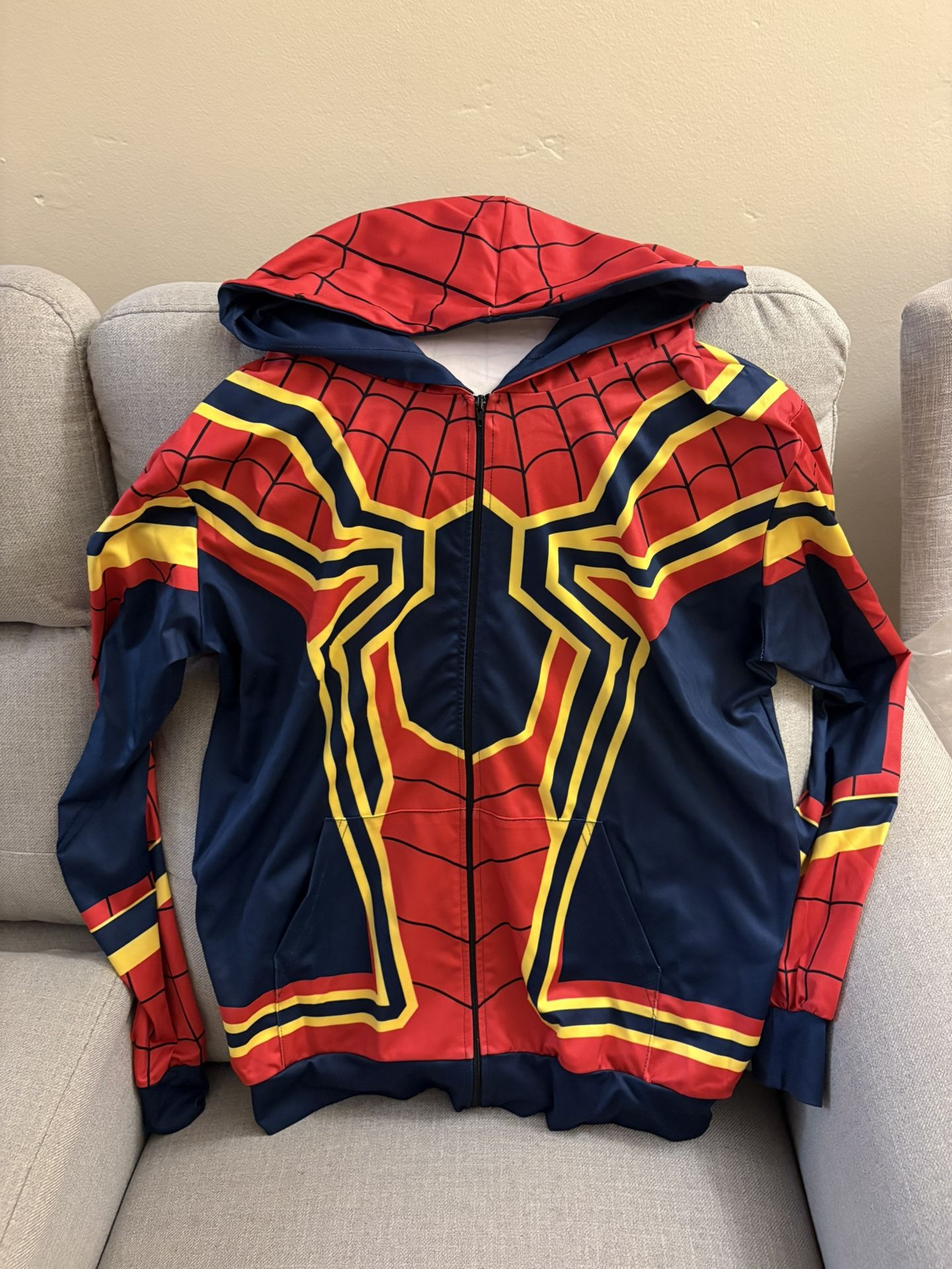 Marvel Men’s Spider- Man Zip Up Hoodies Size M