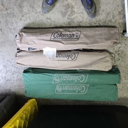 Colman Camping Cotts And 3 Matts And 2 Igloo Coolers