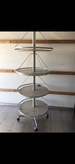 Circular Revolving rack with wheels